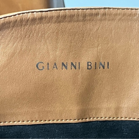 Gianni Bini Black Brown Tall Side Zip Riding Boots SZ 8 - Picture 10 of 11